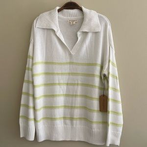NWT Christian Siriano Striped Pullover Sweater